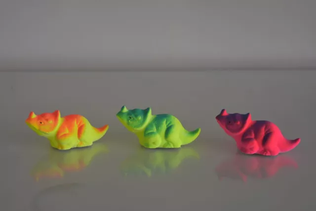 Mini Keramik fluoresierend Dinosaurier x 3 Stück Spaß Kinder Aquarium Fischtank