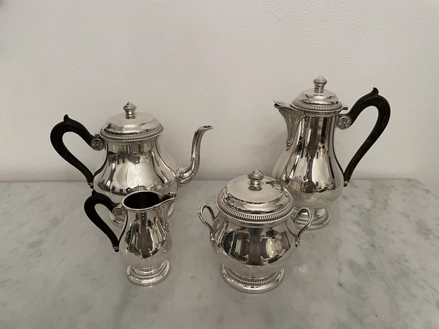 Grande Théière Ancienne En Argent Sterling Minerve - Orfèvre Edmond Tétard (1880-1903) - 950°