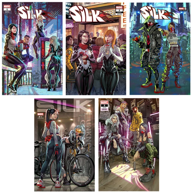 SILK #1,2,3,4,5 (KAEL NGU EXCLUSIVE TRADE DRESS VARIANT SET) ~ Marvel Comics
