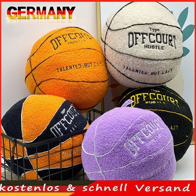 Coussin Basket-Ball 3D WOKICOR 25cm - Peluche Douce, Décoration Chambre, Cadeau Pour Fans De NBA