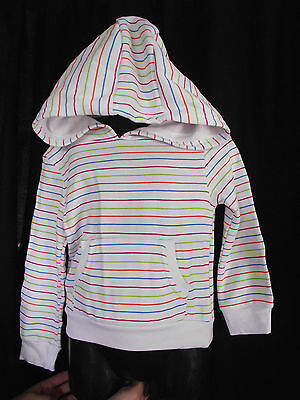 BNWOT Australia Brand Rainbow Stripe Girls Sz 3 Windcheater Style Hoodie Top