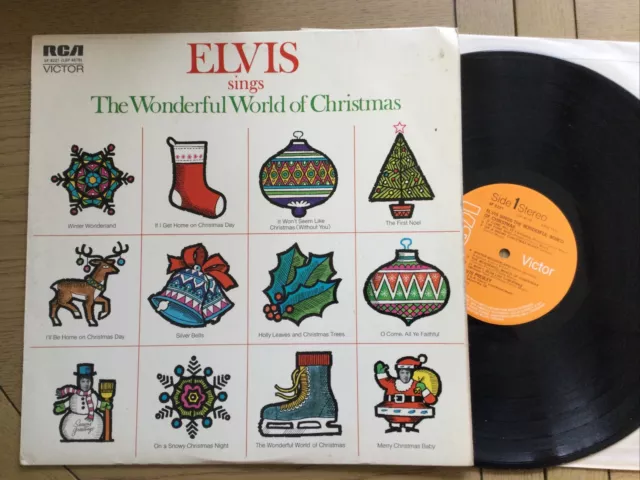 Elvis Presley sings The Wonderful World Of Christmas: 12” Vinyl LP Free UK Post