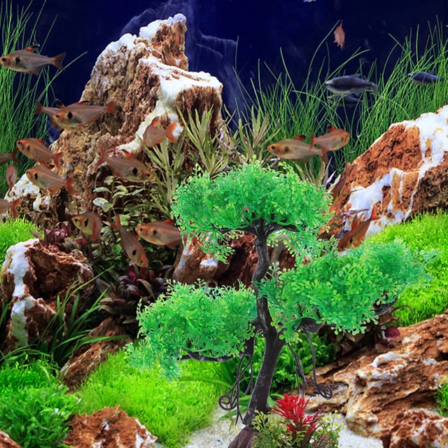 Ornamento Per Acquario Tronco D'Albero In Resina - Decorazione Con Fori Per Pesci, Paesaggio Sottomarino