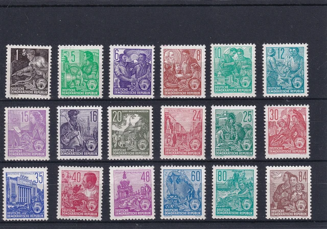 DDR Mi. Nr. 405- 22 postfrisch / ** / Fünfjahresplan II /Michel 250 Euro