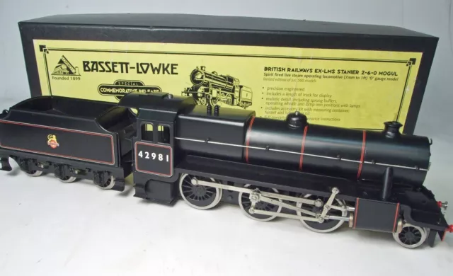 Bassett Lowke O gauge live steam  Stanier Mogul loco & tender unused unfired