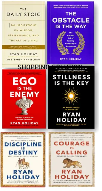Conjunto de colección de 6 libros de Ryan Holiday (El ego es el enemigo, el...