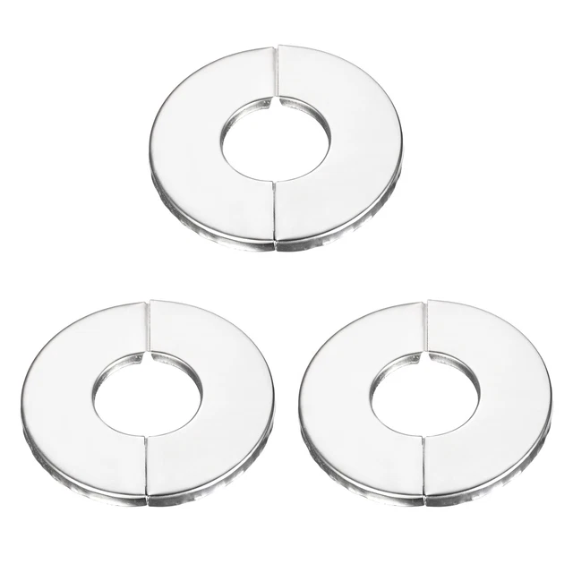Paroi Divisé Bride, Rond Plaque écusson pour 27mm Dia Tuyau 3Pcs