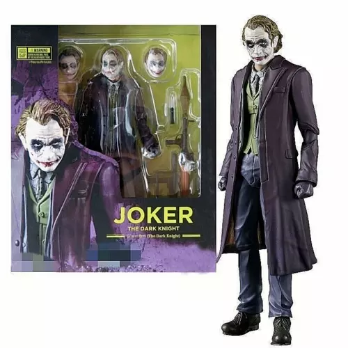 NECA SHF DC Comics Batman Dark Knight Heath Ledger Joker 7" Action Figure Toy