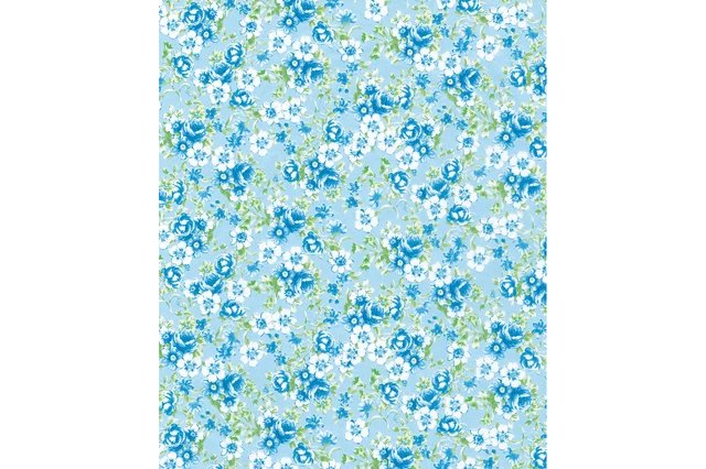 Papel Decopatch Ref 569 Floral (Azul/Blanco/Verde) Paquete de 20 (381 x 305 mm)