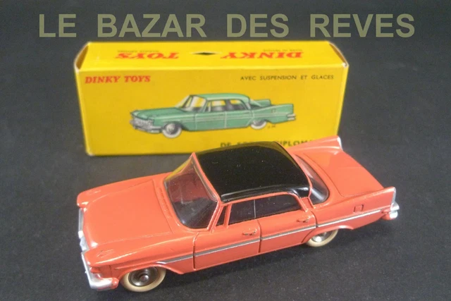 Dinky Toys France – De Soto Diplomat 1953 (réf. 545) – Cabriolet Toit Noir, Boîte AAA
