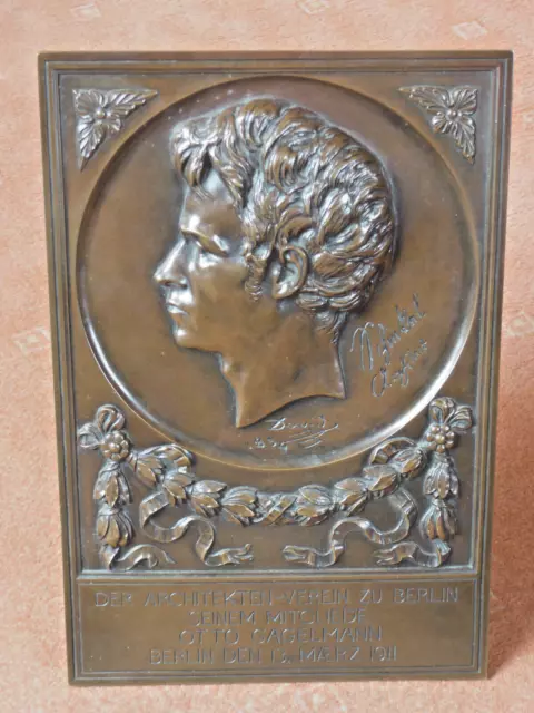 DAVID - placa en relieve - bronce - Karl Friedrich Schinkel - 1834