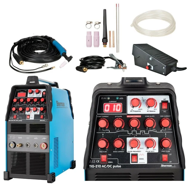 Sherman TIG DC 202P Poste à souder PULSE TIG HF & MMA ARC 200A IGBT