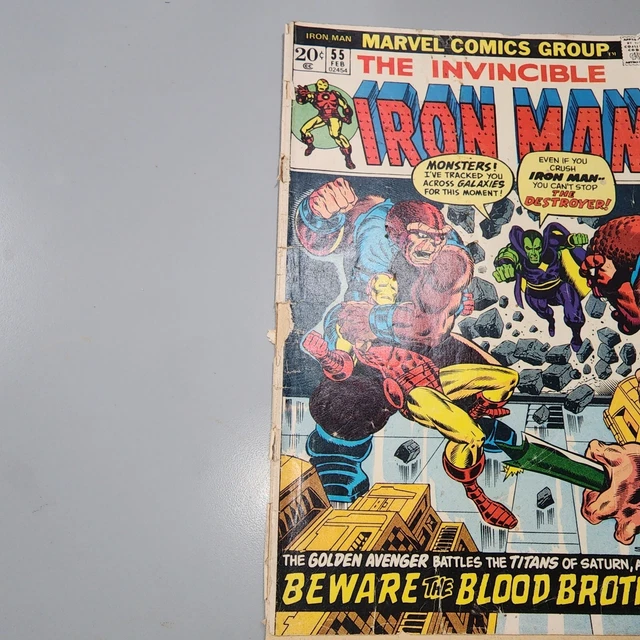 The Invincible Iron Man #55 Marvel 1973 Thanos and Blood Brothers 3