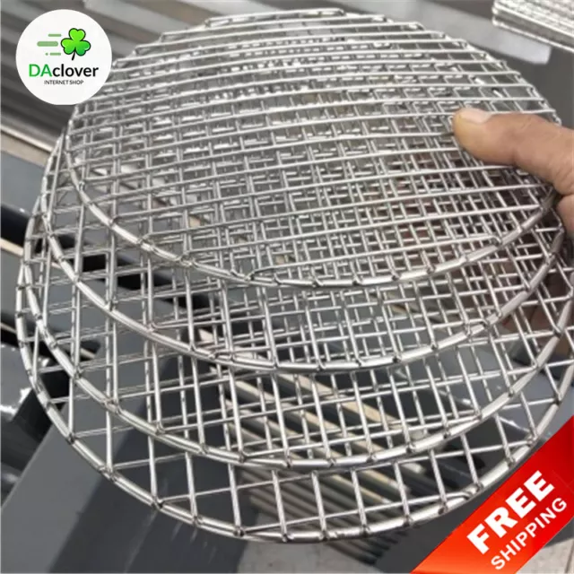 1pc Round BBQ Grill Mesh Wire Net Stainless Steel Grid Grate Picnic Barbecue Net