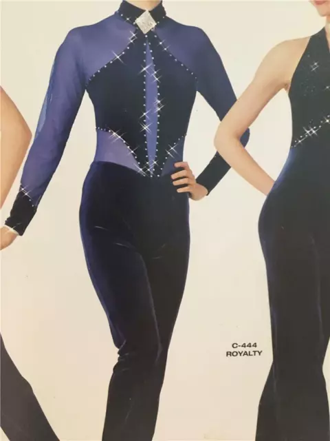 Dance Costume Tap Jazz Medium Child Skate Pageant Jumpsuit Art Stone Big Spender