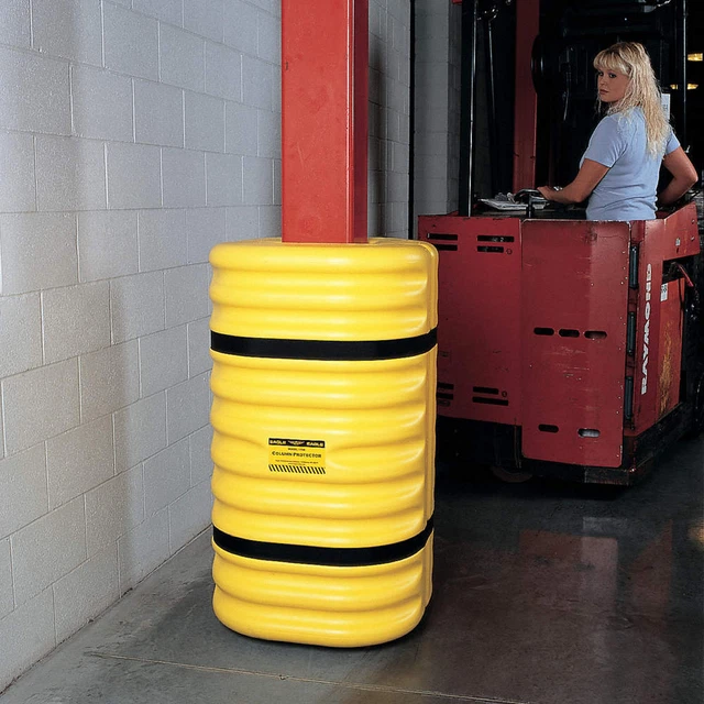 GRAINGER APPROVED 1708LM Column Protector,For 8 In Column,Grn
