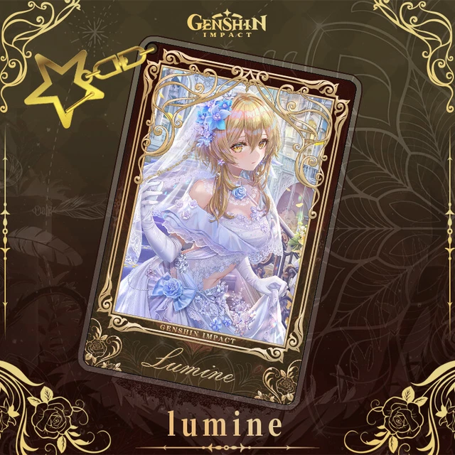 Genshin Impact Lumine Anime Acrylic Keychain Itabag Key Chain Pendant Schoolbag
