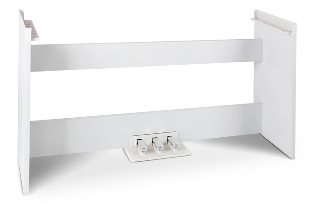 Support Piano Clavier Stagepiano en Bois avec 3-pedal pour Steinmayer P-60 Blanc