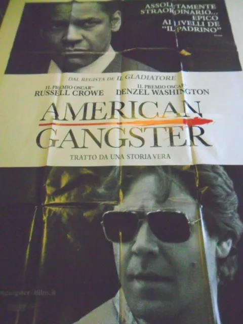 LOCANDINA FILM "AMERICAN GANGSTER" R. CROWE - cm 197X138 (DIVISA IN 2 PARTI)