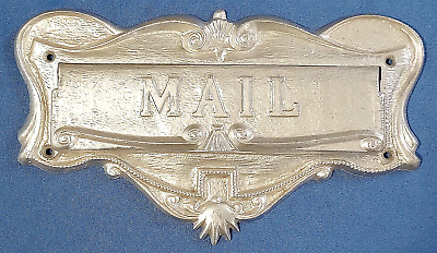 Mail Letters Slot Spring Loaded Door Aluminum Vintage