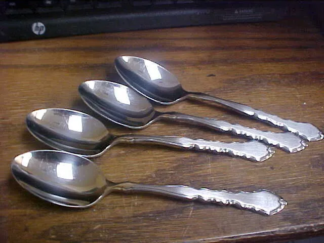 Oneida Community Stainless SATINIQUE 6"  Teaspoons (Set Of 4) FREE SHIPPING