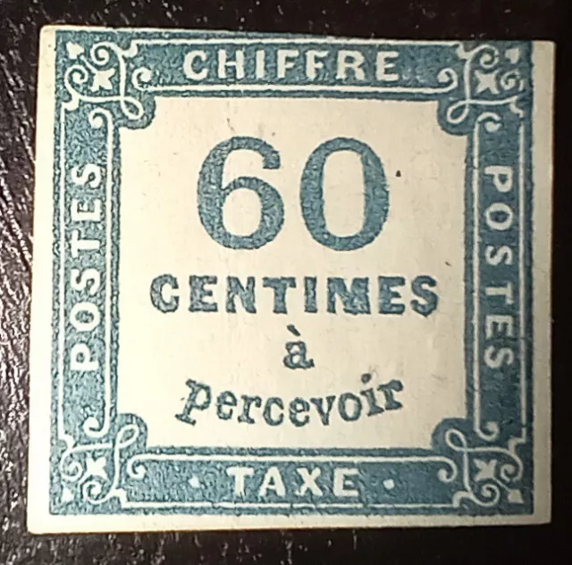 FRANCE TIMBRE TAXE  N° 9 " CHIFFRE TAXE 60c BLEU " NEUF Avec Charnière