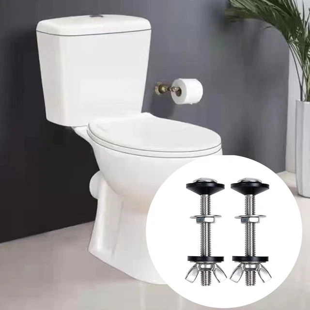 Tornillos De Tanque Alta Calidad Piezas De Inodoro Funda Goma Plata+Negro
