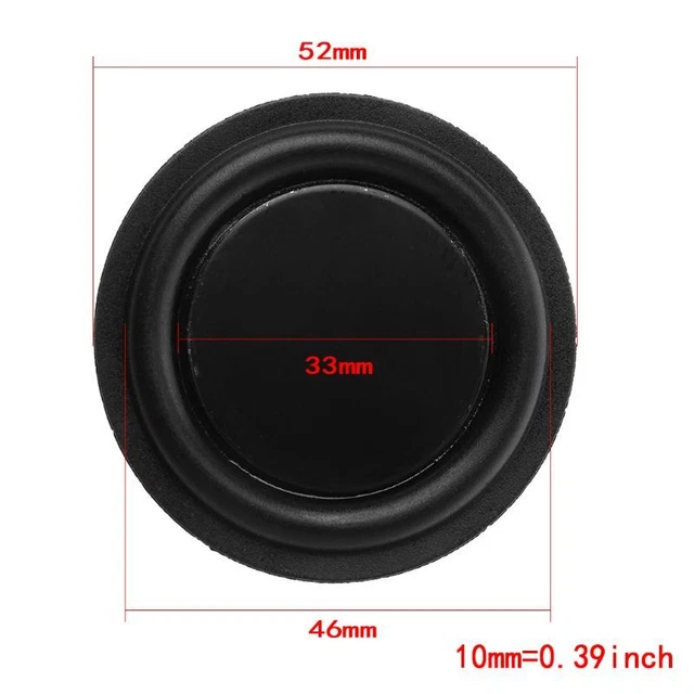 2pcs Speaker Diaphragm Vibration Membrane Low Frequency BASS Radiator 52mm
