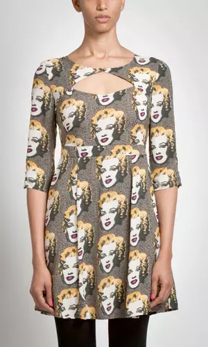 SALE! Annie ANDY WARHOL Retro Mod 50s Marilyn Monroe Dress Khaki Green XS K45 SALE! Annie ANDY WARHOL Retro Mod 50s Marilyn Monroe Dress Khaki Green XS K45