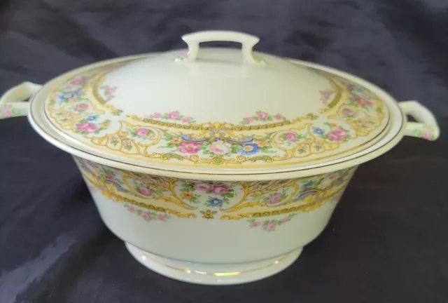 Vintage Syracuse China Old Ivory Rose Marie Covered Vegetable Bowl Rare