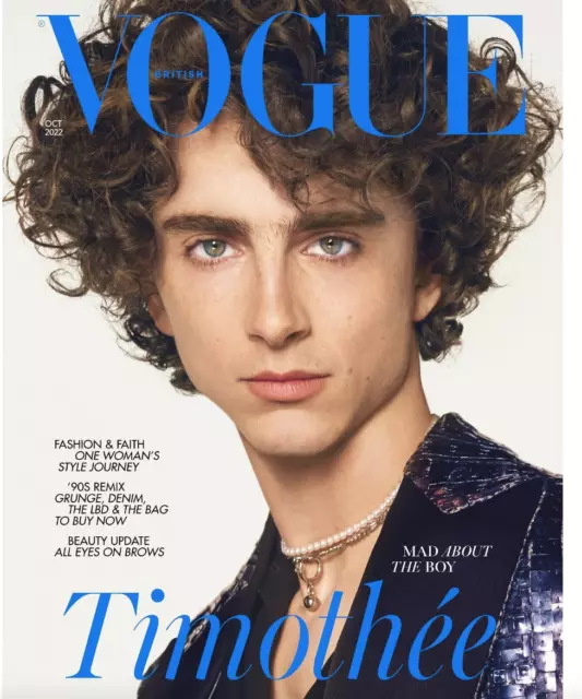 British Vogue Magazine (UK) October 2022 Timothee Chalamet, NEW