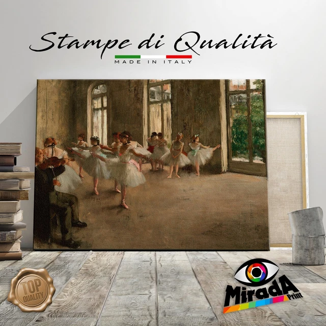 QUADRO EDGAR DEGAS Prova di balletto ballerine STAMPA TELA CANVAS