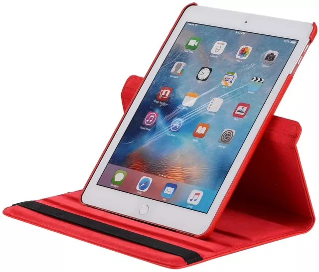 Housse Etui Rouge pour Apple iPad pro 12.9 2021 Coque avec Support Rotatif 360° 3