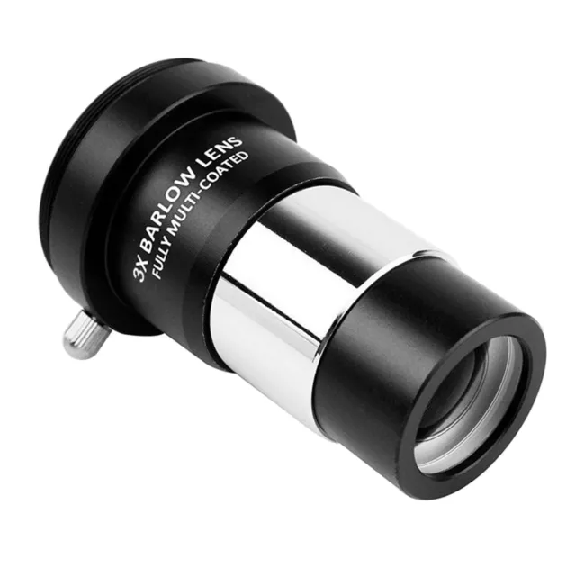 Metal Body 3X Barlow Lens for Telescope Eyepieces 1.25" inch 31.7mm M42