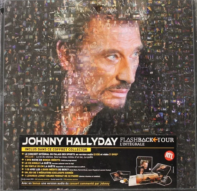 JOHNNY HALLYDAY FLASHBACK Tour 4CD+2DVD+1LP Box Collector Limitée Neuf ...