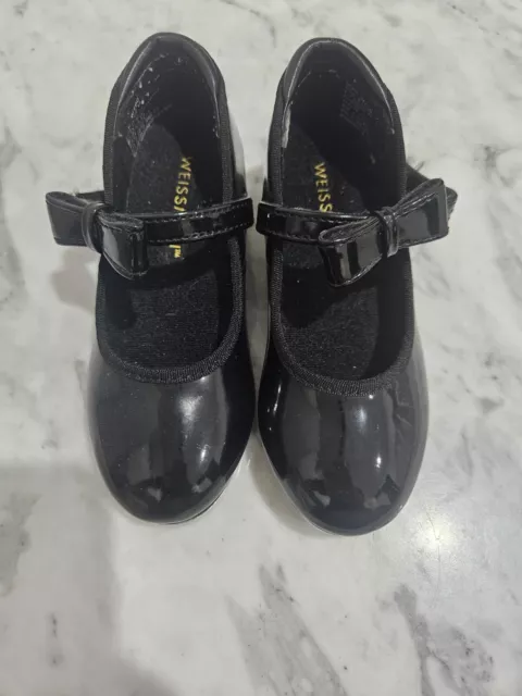 Patent Tap Shoes for Girls Black