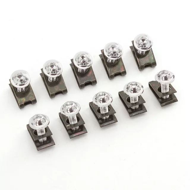 Silver CNC Sportbike Fairing Body Bolt Kit Screw Spire Speed Fastener Clip Nut