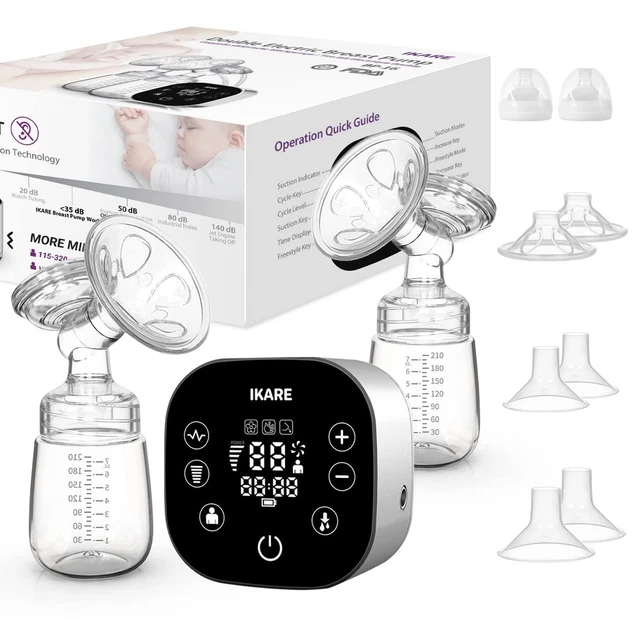 IKARE Hospital Grade Double Electric Breast Pumps Free-Style, 6 Modes & 150 L...