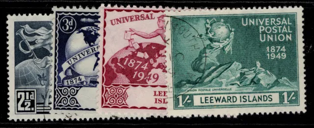 LEEWARD ISLANDS GVI SG119-122, anniversary of UPU set, FINE USED. Cat £11.