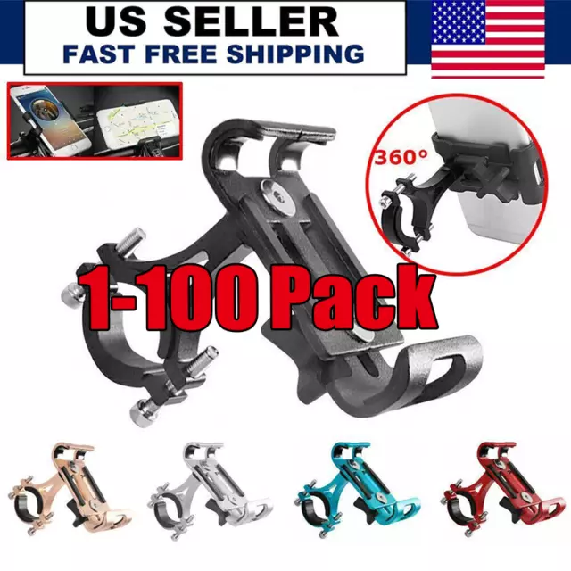 360° Aluminum Motorcycle Bike Bicycle GPS Cell Phone Holder Handlebar Mount LOT