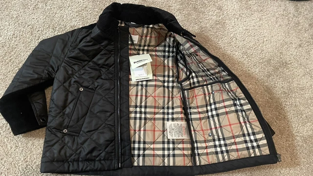 burberry quilted jacket kids