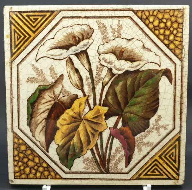 Victorian Fireplace Tile Peace Lilies Design By The Decorative Art Tile Co