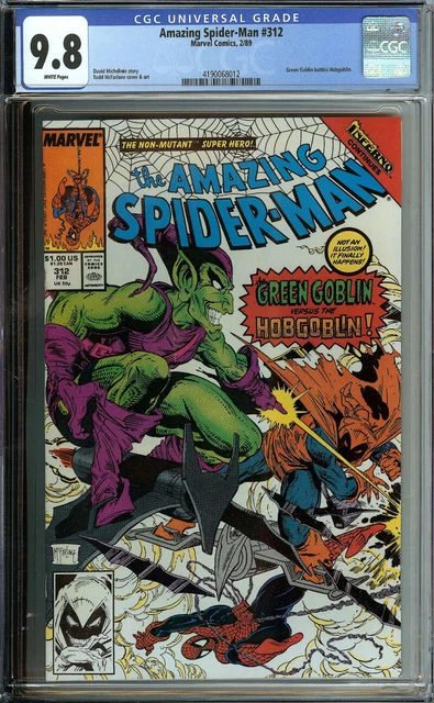 Amazing Spider-Man #312 Cgc 9.8 White Pages // Todd Mcfarlane Cover/Art 1989