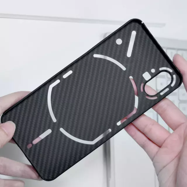 Luxury Ultra Slim Real Carbon Fiber Hard Cover Phone I6V0 A5T9 For Nothing ✨ν 2