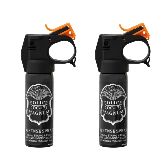 2 pack POLICE MAGNUM 3oz Fire Master pepper spray Fog Home Riot Crowd Control