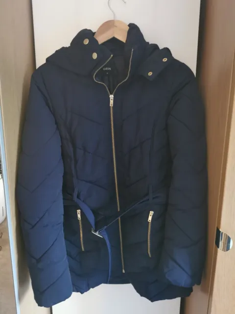 Oasis Navy Coat Size M