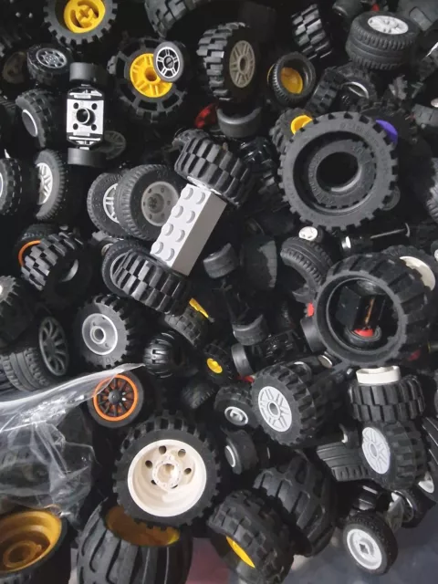 LEGO Wheels Tyres Tires Car Vehicle Rubber Lot Bundle 500g  0.5KG Random Lot