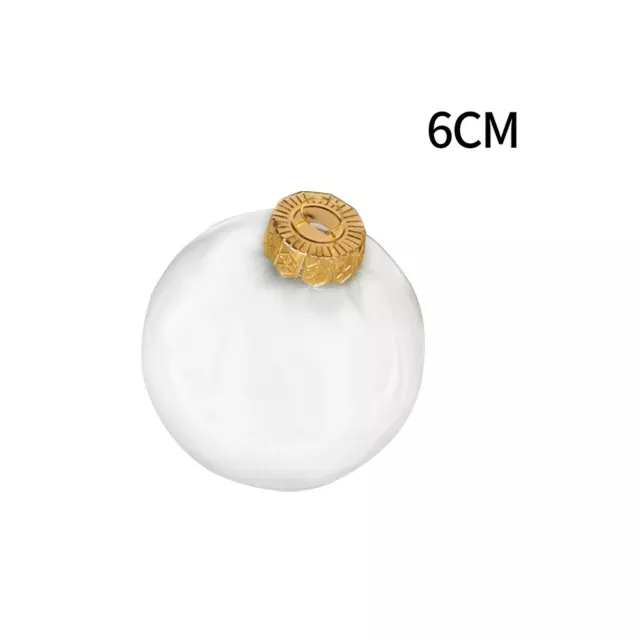 Iridescent Transparent Fillable Baubles Balls Christmas Decoration 10cm