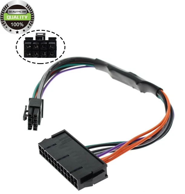 24 PIN TO 8 Pin ATX Power Supply Adapter Cable For DELL Optiplex PC