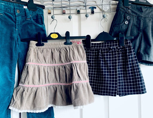 Pacchetto vestiti ragazze età 3-4 anni gonna pantaloni next x4 articolo pantaloncini estate